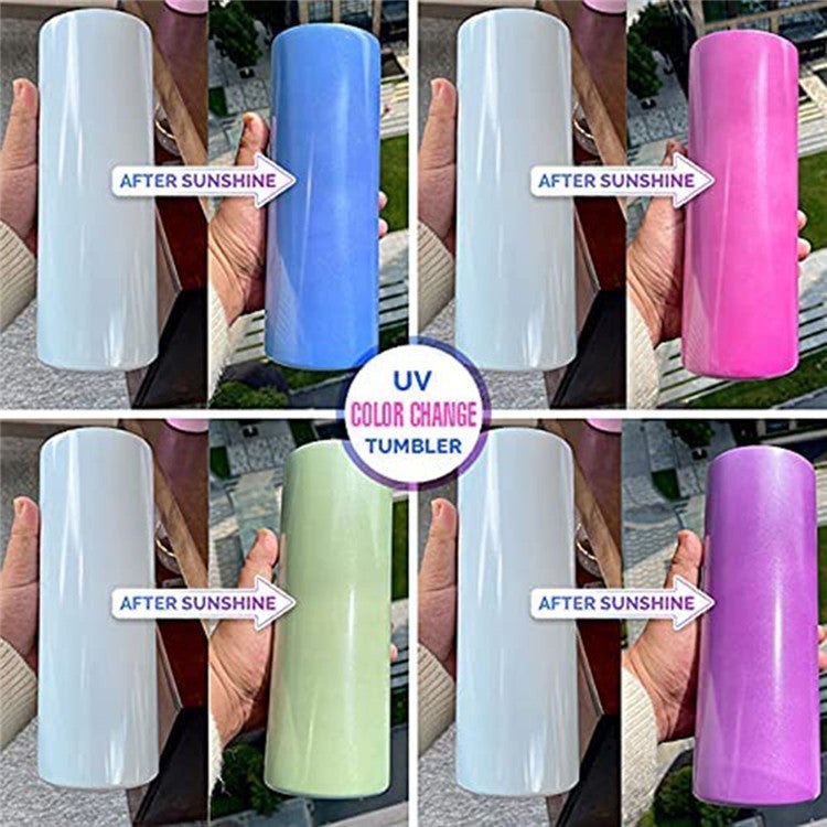20 Oz Glow in the Dark UV Color Changing Sublimation Tumblers UV Color  Changing Sublimation Blanks Glow in the Dark Tumblers 