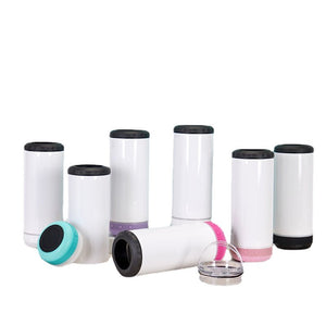 16oz CASE (25 UNITS) Sublimation Bluetooth Speaker Skinny Slim Can Cooler Tumbler