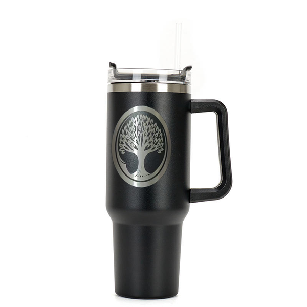 Laser Personalized Customized 40oz Tumbler Stainless Steel  Double Wall Insulated Cup with Handle