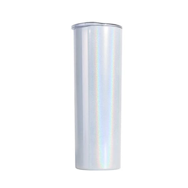 20oz glitter sublimation skinny strainght tumbler black white bulk glitter for tumblers - Tumblerbulk