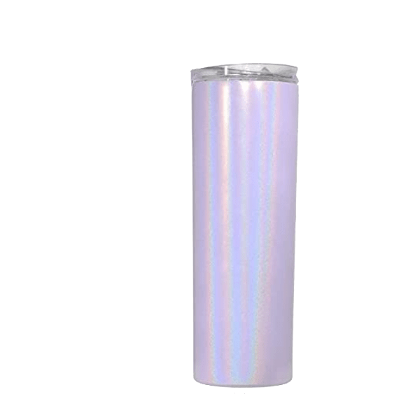 20oz glitter sublimation skinny strainght tumbler black white bulk glitter for tumblers - Tumblerbulk