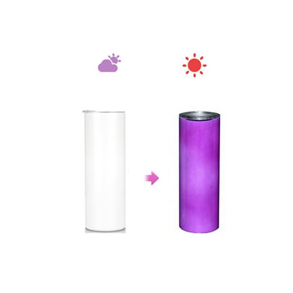 20Oz Glitter Uv Glowing Color Changing And Glow In The Dark Skinny Straight Sublimation Blanks Tumblers