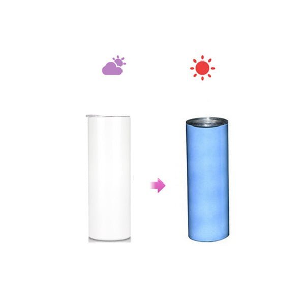 20Oz Glitter Uv Glowing Color Changing And Glow In The Dark Skinny Straight Sublimation Blanks Tumblers