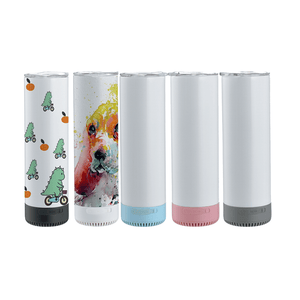 20oz New Models Sublimation Bluetooth Speaker Tumbler Straight Skinny - Tumblerbulk