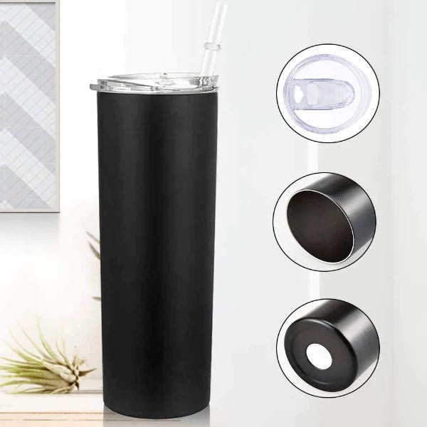 20oz/30oz Matte Skinny Straight Tumbler BLACK