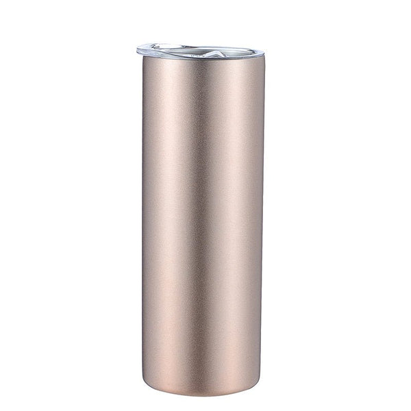 30oz Skinny Tumbler Black White Stainless Steel Double Wall Insulaiton with Lid and Straw