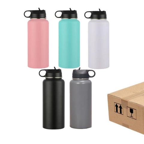 32oz CASE(25 UNITS) Sports  Water Bottle Tumbler Double Wall Water Bottle Flask Wide mouth