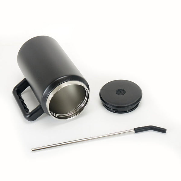 50oz Stainless Steel Mug Insulated Tumbler with Handle and Straw