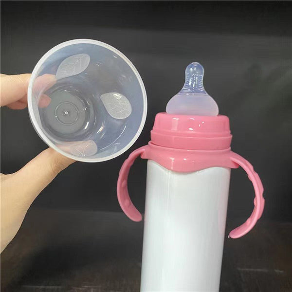 Case of 24pk 8oz Sublimation Tumbler Blanks Sippy Bottle Stainless Steel Wholesale Baby Vacuum & Straight Cup