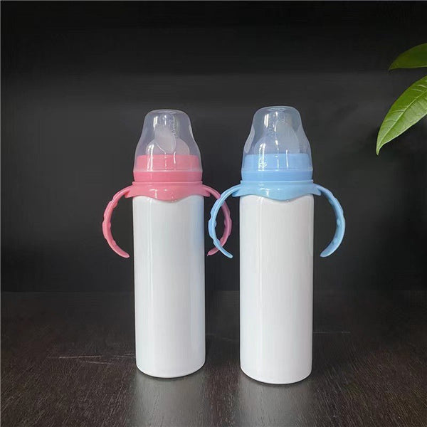 Case of 24pk 8oz Sublimation Tumbler Blanks Sippy Bottle Stainless Steel Wholesale Baby Vacuum & Straight Cup