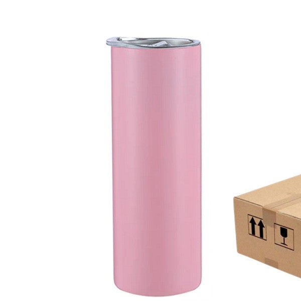 Case of 30 *20oz Skinny Tumblers Stainless Steel Wholesale Tumblers Cups (silver / Sublimation silver)