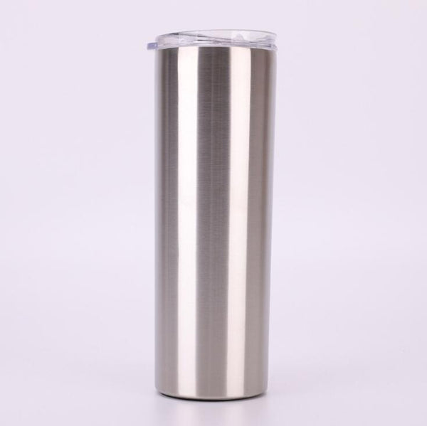 Case of 30 *20oz Skinny Tumblers Stainless Steel Wholesale Tumblers Cups (silver / Sublimation silver)