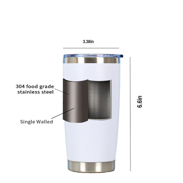 Laser Personalized Customization 20oz Stainless Steel Insulated Vacuum Tumblers with Lid - Tumblerbulk