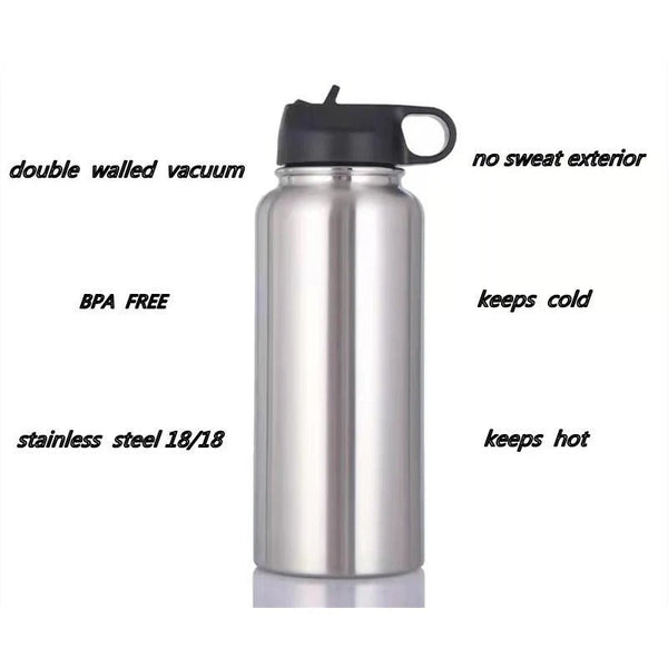 Laser Personalized Customization 32oz/25oz/18oz Tumbler Flask Vacuum Insulated Flask Stainless Steel Water Bottle Wide Mouth Outdoors Sports Bottle - Tumblerbulk