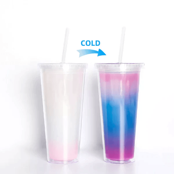STRATA CUPS SKINNY TUMBLERS (4 pack) Matte Pastel Colored Acrylic Tumblers  with Lids and Straws