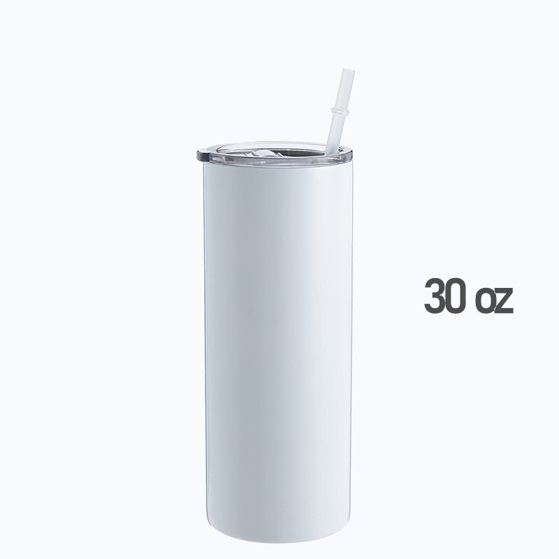 30 oz with metal straw Skinny Tumbler – CKR Printing and More
