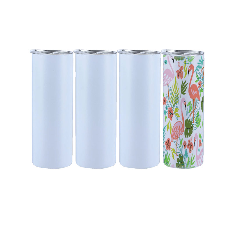 AiHeart 30oz Sublimation Straight Skinny Tumblers with Straw  and Lid,Sublimation Stainless Steel Blanks Bulk,Double Wall Vacuum  Insulated Tumblers,Metal Water Cup(2pack White): Tumblers & Water Glasses