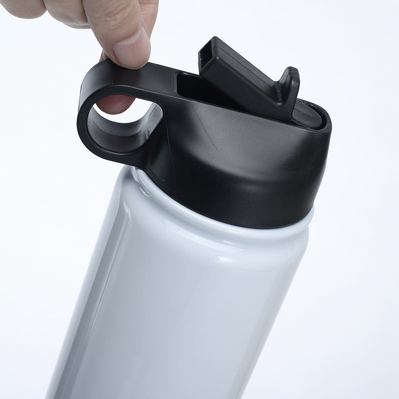 Wide Mouth Stainless Steel Water Bottle with Straw Lid, 25OZ / 750ML