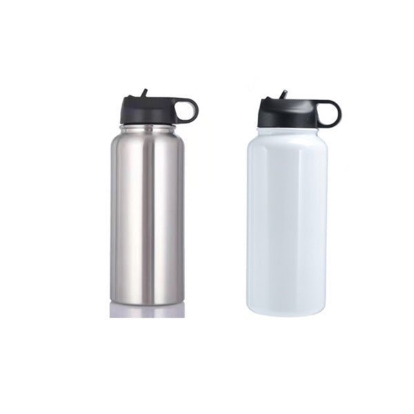  Hydro Flask 32 oz. Water Bottle with Straw Lid - Stainless  Steel, Reusable, Vacuum Insulated- Wide Mouth : Sports & Outdoors