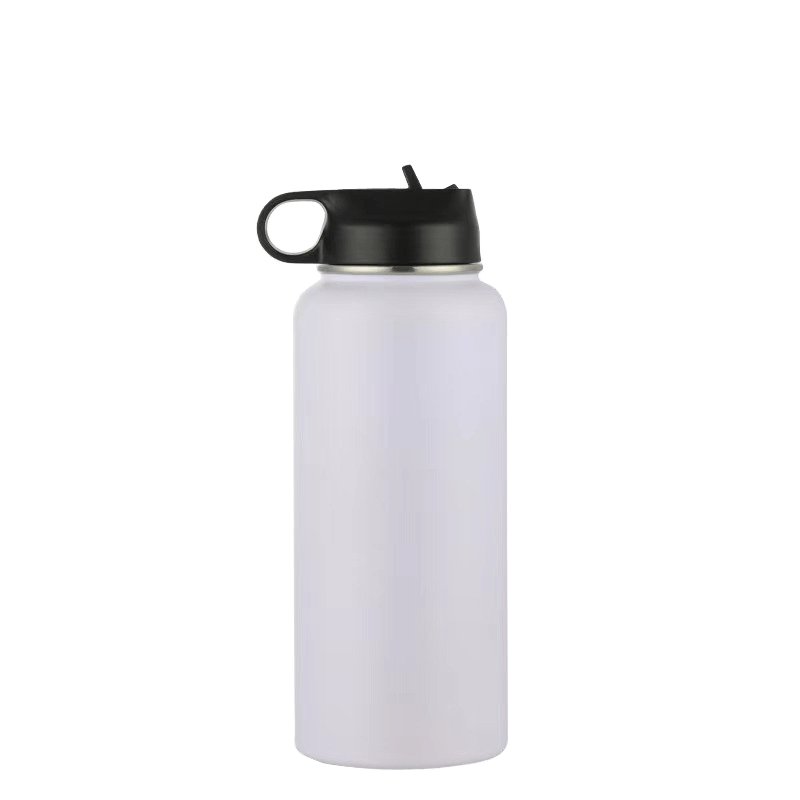 32 Oz Sublimation Blanks Tumbler White Sports Water Bottles, Double Wall  Vacuum