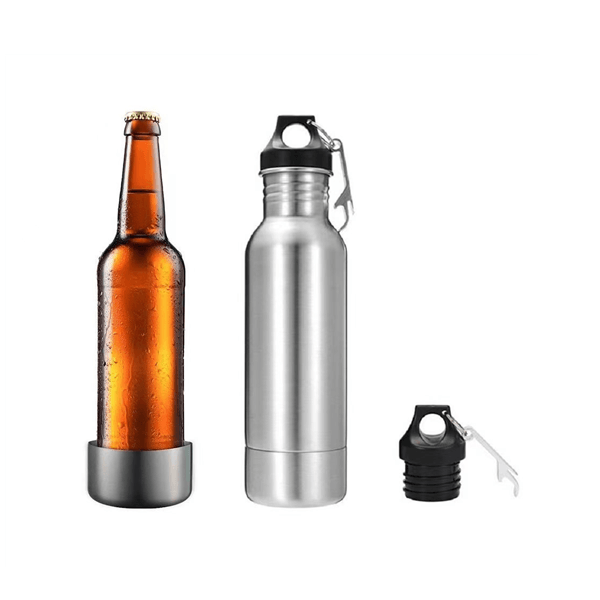 Beer Cooler for Bottles Thermal Beer Bottle Insulators Double Stainless  Steel Beer Cooler Beer Bottle Insulator for 17oz Bottle (Red)