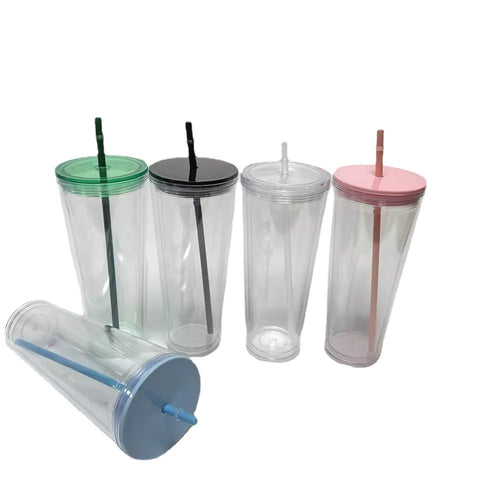 24oz Colored Acrylic Reusable Cups with Lids and Straws Double Wall Matte  Plastic Bulk Tumblers - China Water Bottle and Plastic Tumbler price