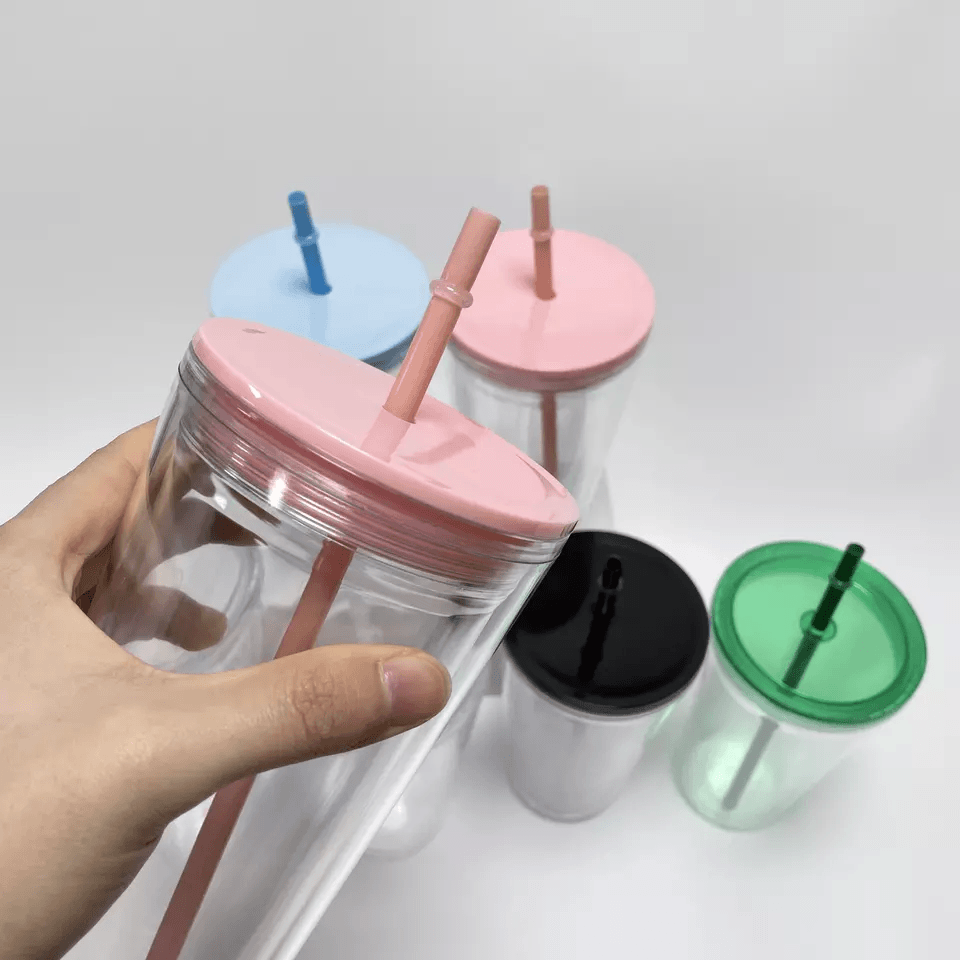 Color Changing Cups Tumblers with Lids & Straws - Bulk 24oz