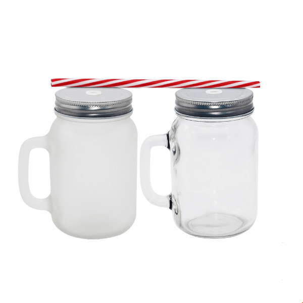 US Stock, CALCA 48pcs 16oz Sublimation Frosted Gradient Glass Mug Blanks Beer  Glass Cans With Lid And Straw $176.44
