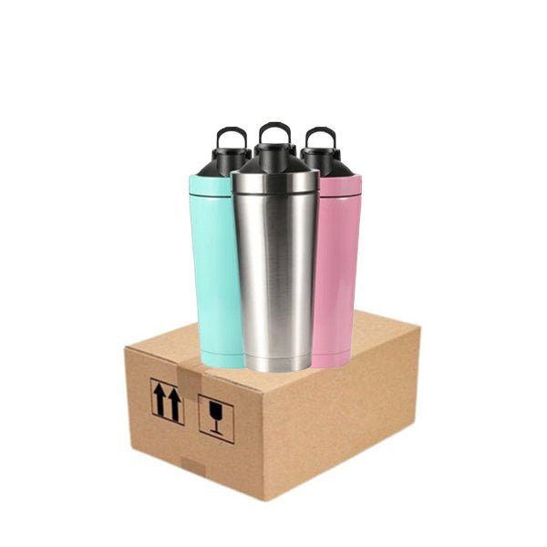 Stainless Steel Simple Protein Shaker Bottle With Leakproof & Knob